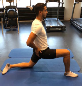 Psoas Knight Stretch Rehabilitation nach Kreuzschmerzen