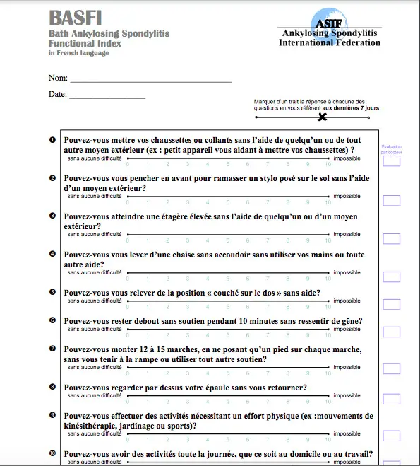 basfi questionnaire.png spondylarthrite ankylosante