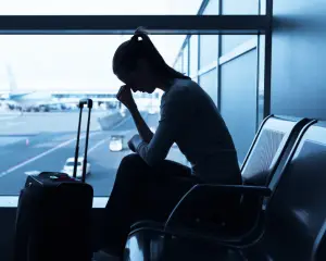 Schmerzen im Flugzeug bei einem Bandscheibenvorfall