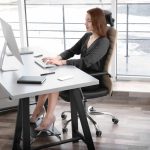 Posture,Concept.,Young,Woman,Working,With,Computer,At,Office